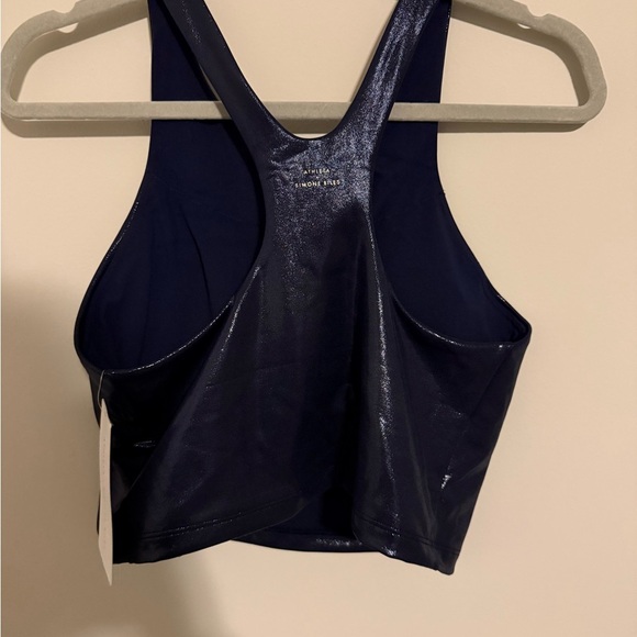 Athleta Simone Biles Collab Blue Crop Tank Top NWT size medium - Picture 3 of 5
